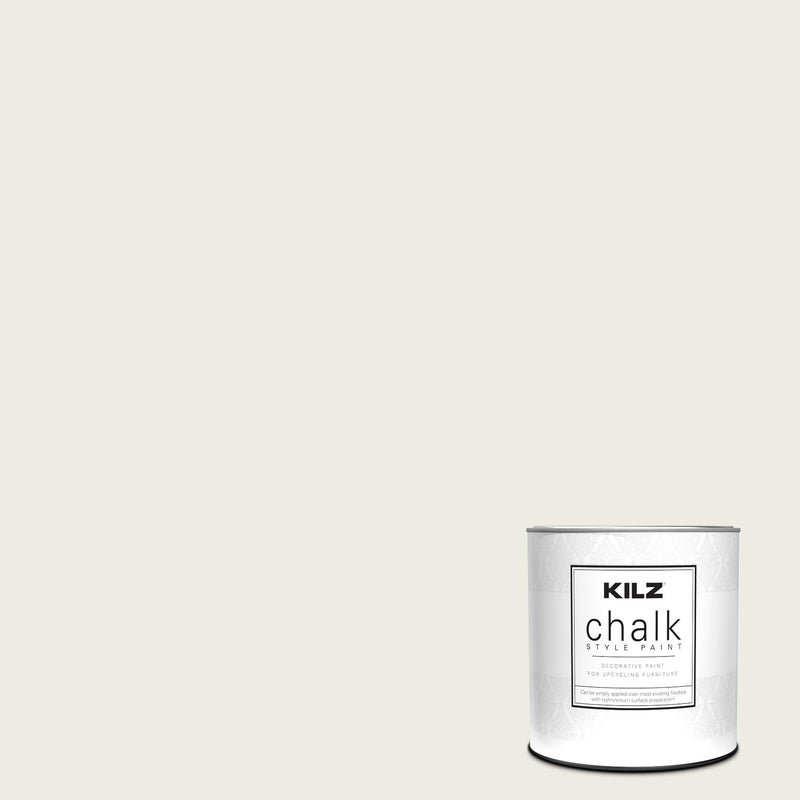 KILZ Chalk Style Paint, Interior, Ultra Flat, White, 1 Quart - Image 1